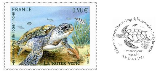 timbre-tortue-verte